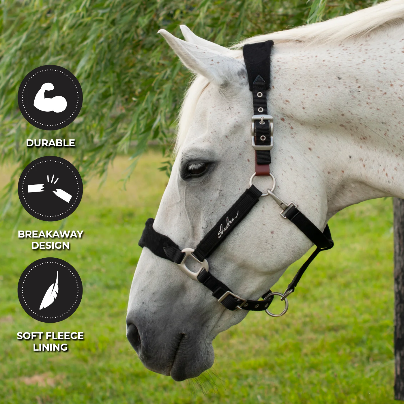 Shedrow Breakaway Halter W/ Fleece - Image 8