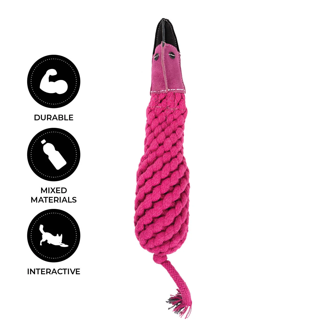 Shedrow K9 Flamingo Rope & Water Bottle Dog Toy - Image 3