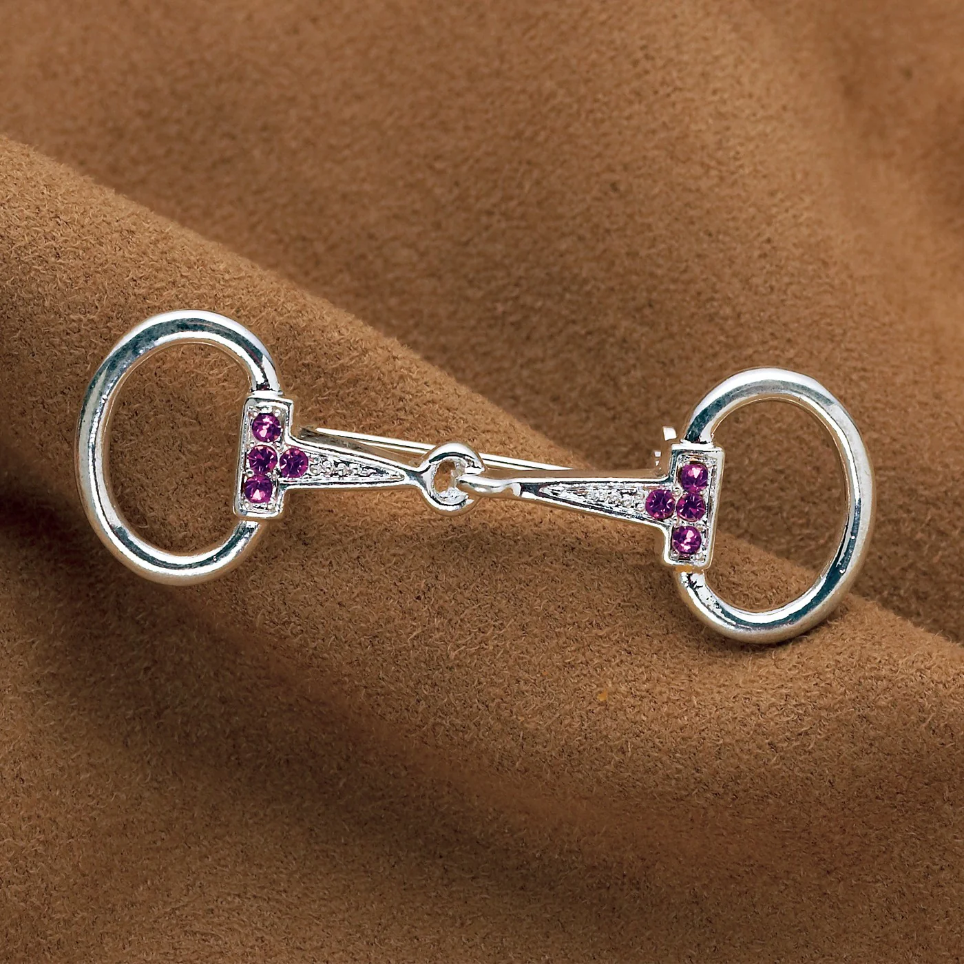 Kelley & Co. Small Rhinestone Snaffle Bit Stock Pin - Image 3
