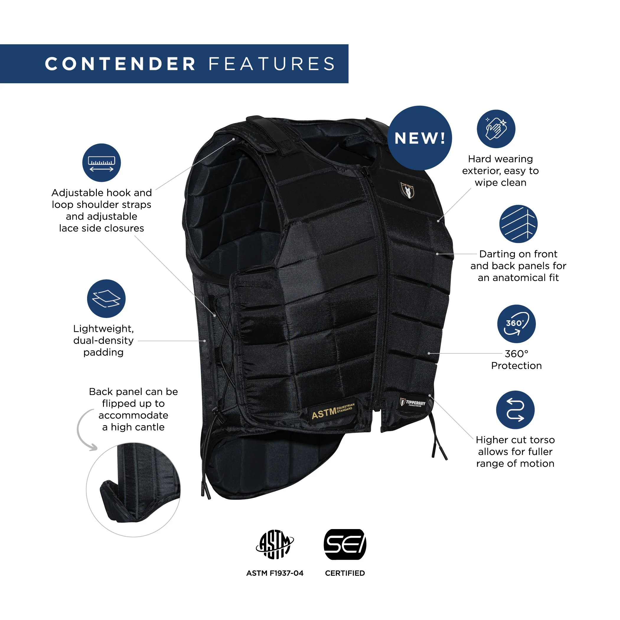 Tipperary Contender ASTM Body Protector - Youth - Image 5