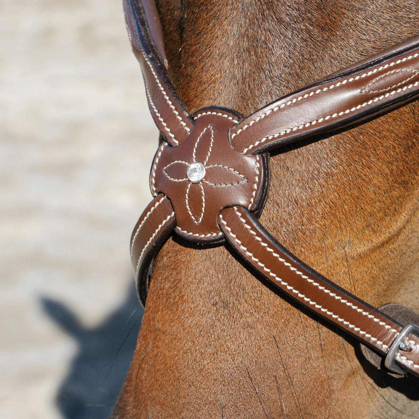 Val du Bois Padded Fancy Stitched Figure 8 Noseband - Image 3