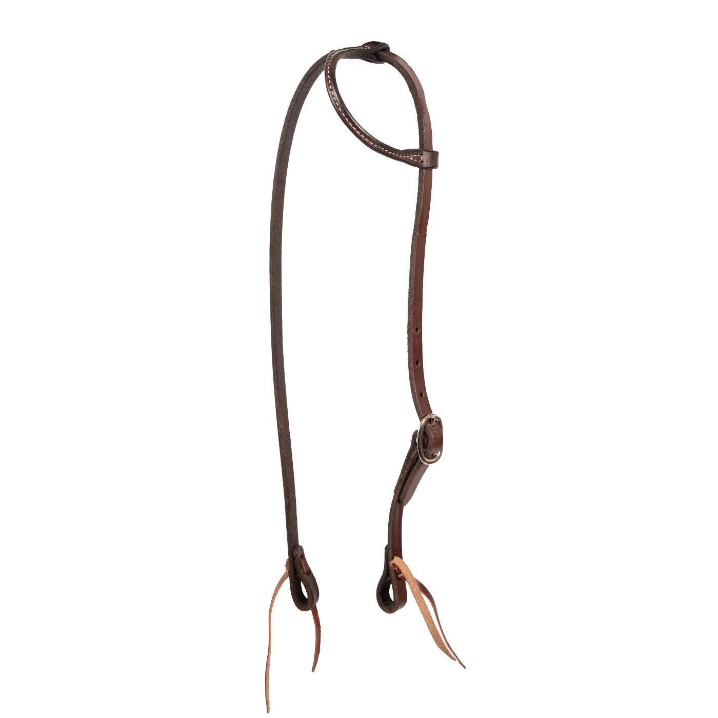 Western Rawhide Single Ply One Ear Headstall W/ Ties - Image 2