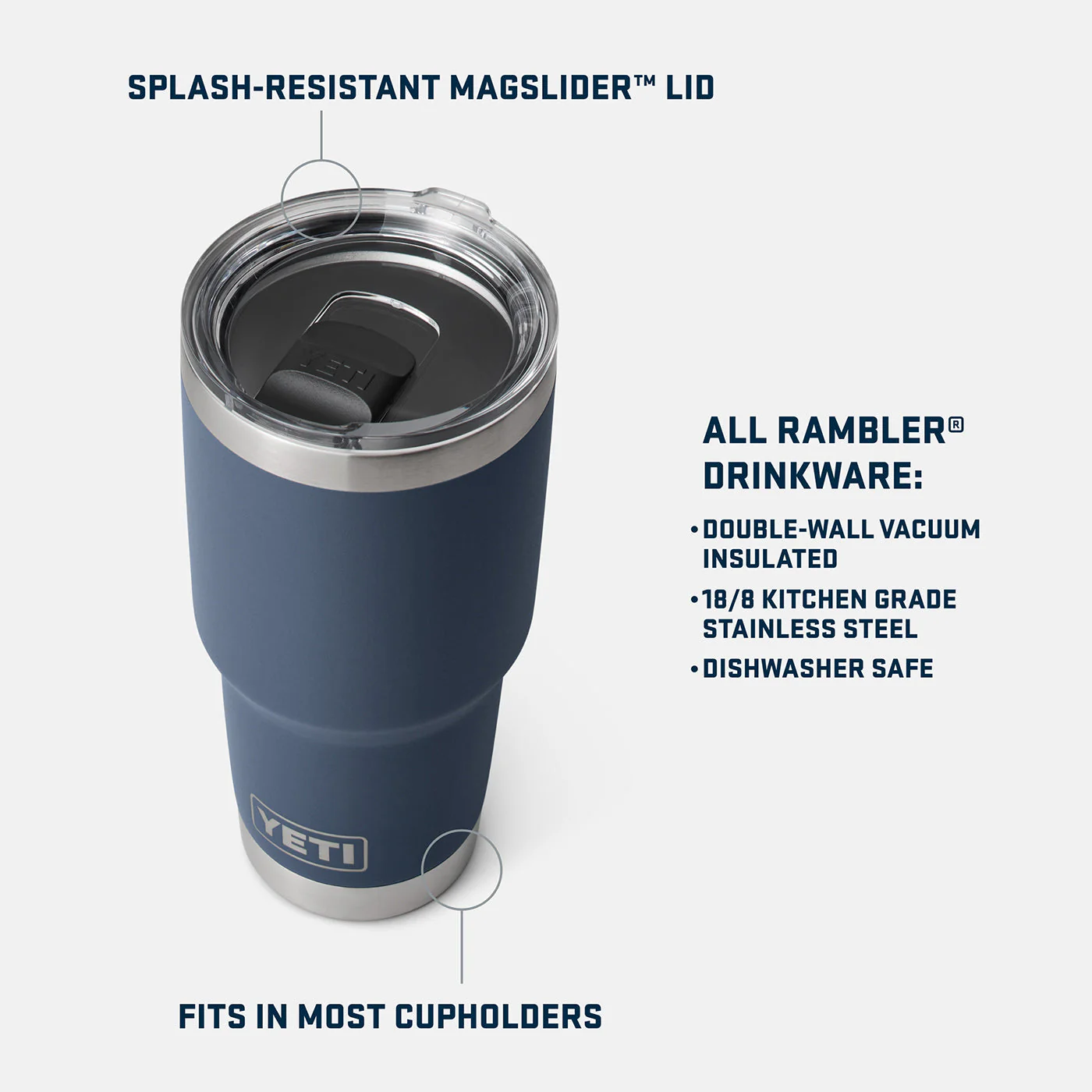 YETI Rambler Tumbler W/ Magslider Lid 887 mL - Image 10